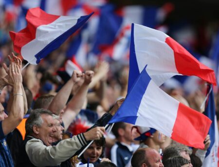 Fußballfans aus Frankreich