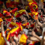 Spanische Fans Fußball