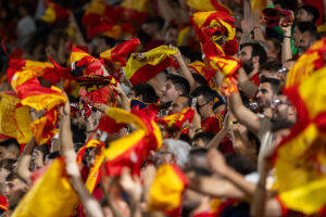 Spanische Fans Fußball