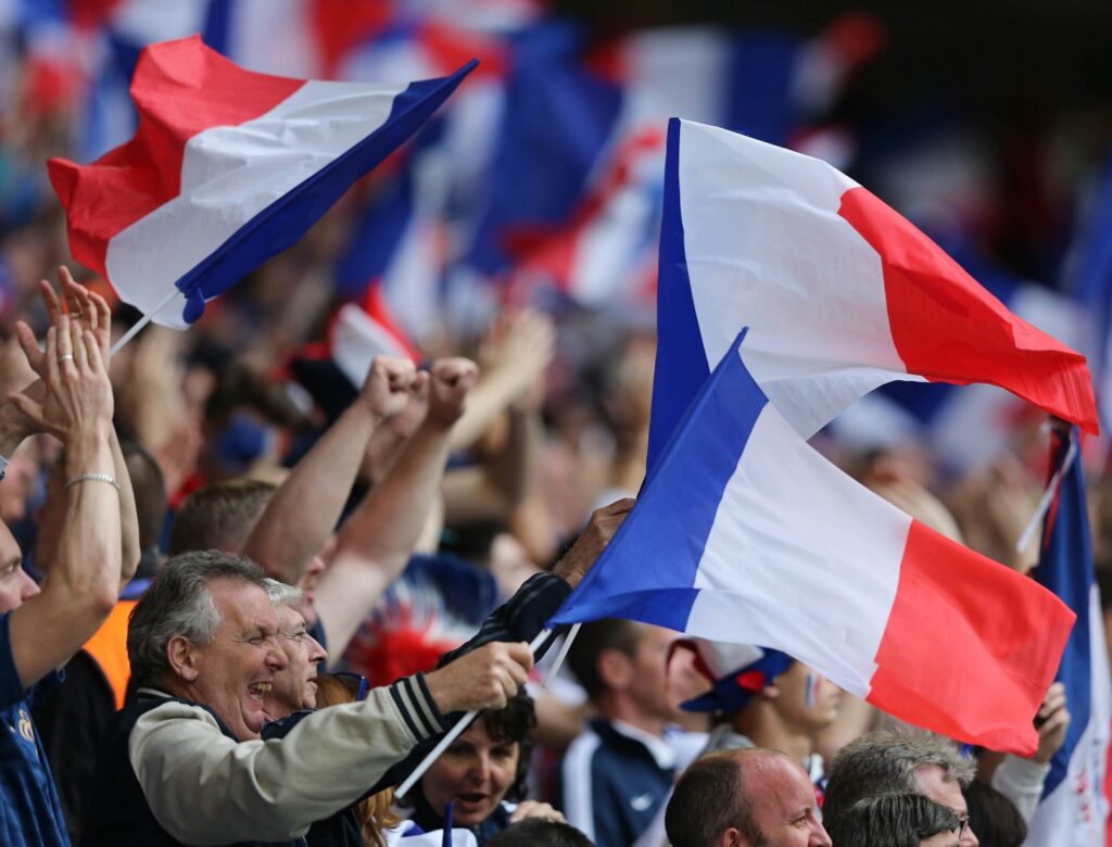 Frankreich Fans Fußball
