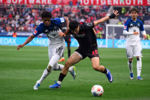 HSV gegen FC Kopenhagen vor 50.000 Zuschauern im Volksparkstadion 2027 Hamburger SV